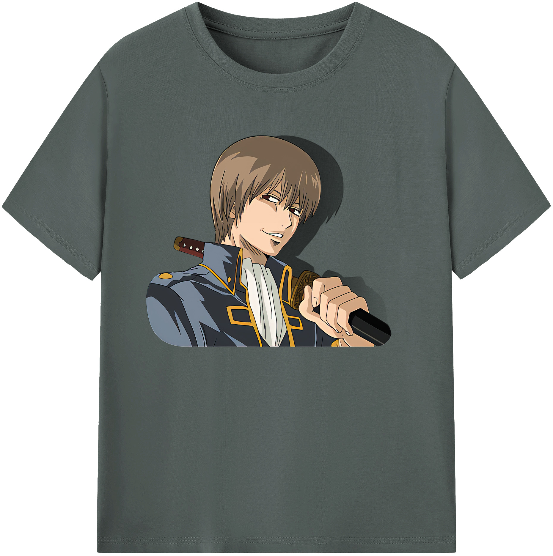 （画像用） ぎんたま 坂田銀時（さかたぎんとき） 神楽 志村新八（しむら しんぱち） GINTAMA Sakata Gintoki Kagura Shimura Shinpachi 綿100％ メンズ半袖Tシャツ｜肌触りやわらか＆通気性